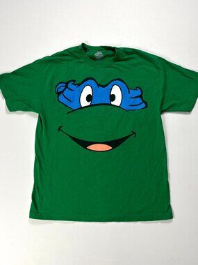 Teenage Mutant Ninja Turtles Leonardo T Shirt Green Sz M/L TMNT 2010
